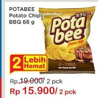 Promo Harga POTABEE Snack Potato Chips BBQ Beef 68 gr - Indomaret