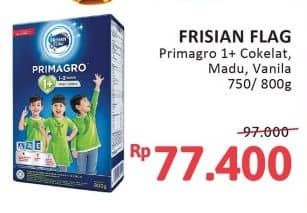 Promo Harga Frisian Flag Primagro 1+ Cokelat, Vanilla, Madu 800 gr - Alfamidi