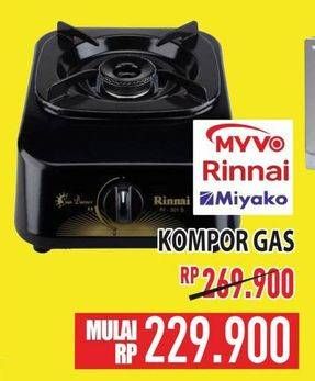 Promo Harga MyVo/Rinnai/Miyako Kompor 1 Tungku  - Hypermart