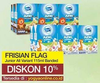 Promo Harga FRISIAN FLAG Susu UHT Junio Chocolate, Plain 110 ml - Yogya