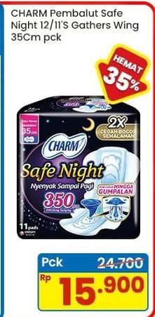 Promo Harga Charm Safe Night Gathers 35cm 11 pcs - Indomaret