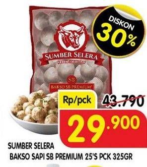 Promo Harga SUMBER SELERA Bakso Sapi SB Premium 25 pcs - Superindo