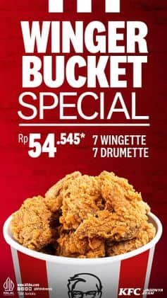 Promo KFC Dapatkan 7 Wingette dan 7 Drumette