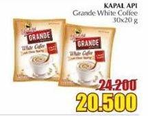 Promo Harga Kapal Api Grande White Coffee per 30 pcs 20 gr - Giant
