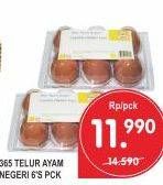 Promo Harga 365 Telur Ayam Negeri 6 pcs - Superindo