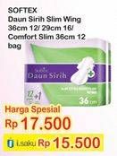 Promo Harga SOFTEX Pembalut Wanita Comfort Slim 36cm / Daun Sirih 36cm 12s  - Indomaret