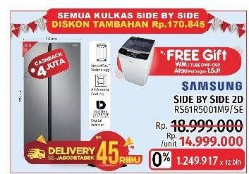 Promo Harga SAMSUNG RS61R5001M9 | Refrigerator Side By Side  - LotteMart