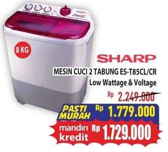 Promo Harga Sharp ES-T85CR | Washing Machine CL  - Hypermart