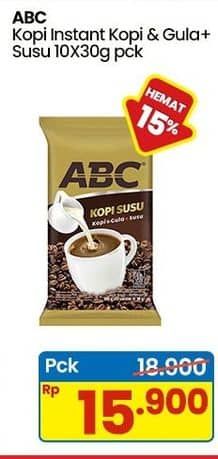 Promo Harga ABC Kopi Susu per 10 sachet 30 gr - Indomaret