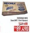 Promo Harga INDOMILK Susu UHT Kids Cokelat per 40 pcs 115 ml - Hypermart