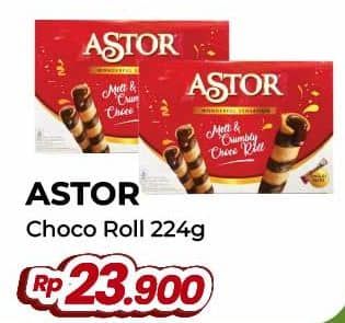 Promo Harga Astor Wafer Roll 224 gr - Yogya