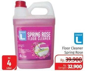 Promo Harga CHOICE L Floor Cleaner Spring Rose 4000 ml - Lotte Grosir