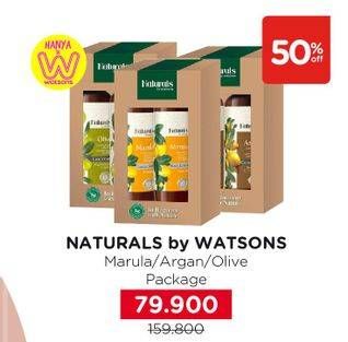 Promo Harga NATURALS BY WATSONS Marula/ Argan/ Olive Package  - Watsons