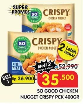 Promo Harga So Good Crispy Chicken Nugget 400 gr - Superindo