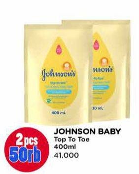 Promo Harga Johnsons Baby Wash Top To Toe 400 ml - Watsons