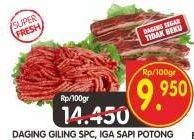 Promo Harga Daging Giling Sapi per 100 gr - Superindo