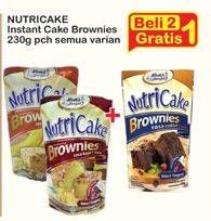 Promo Harga Nutricake Instant Cake Brownies All Variants 230 gr - Indomaret
