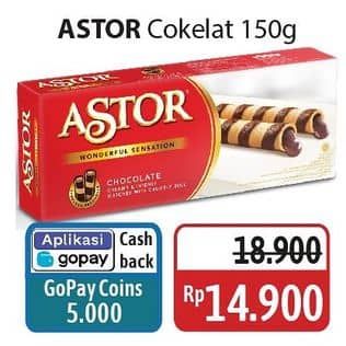 Promo Harga Astor Wafer Roll Chocolate 150 gr - Alfamidi