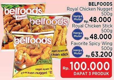 Promo Harga Paket 100rb Belfoods Chicken Nugget + Chicken Stick + Spicy Wing  - LotteMart