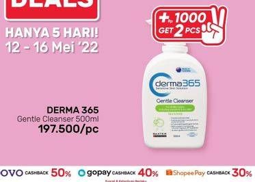 Promo Harga DERMA 365 Gentle Cleanser 500 ml - Guardian