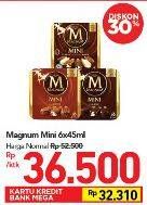 Promo Harga WALLS Magnum Mini per 6 pcs 45 ml - Carrefour