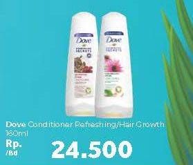 Promo Harga DOVE Conditioner Refreshing Rtual, Hair Grow 160 ml - Carrefour