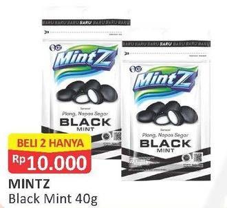 Promo Harga MINTZ Candy Chewy Mint Black Mint per 2 pouch 40 gr - Alfamart