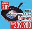 Promo Harga Maxim Valentino Square Grill 24 Cm  - Hypermart