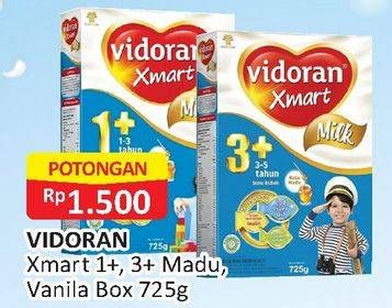 Promo Harga VIDORAN Xmart 1+/Xmart 3+ Madu, Vanilla 725 gr - Alfamart