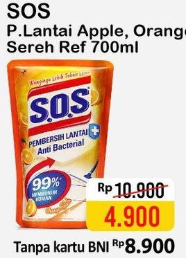 Promo Harga SOS Pembersih Lantai Apple, Orange 750 ml - Alfamart