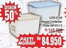 Promo Harga LION STAR Wagon Container VC-15 50 ltr - Hypermart