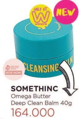 Promo Harga SOMETHINC Skincare Omega Butter Deep Clean Balm 40 gr - Watsons