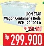 Promo Harga LION STAR Wagon Container VC-20 100 ltr - Hypermart