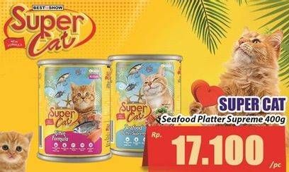 Promo Harga Super Cat Makanan Kucing Seafood Platter 400 gr - Hari Hari