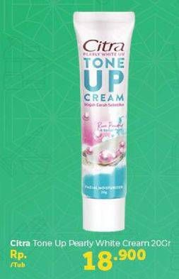 Promo Harga CITRA Tone Up Pearly White Face Cream 20 gr - Carrefour