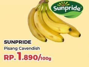 Promo Harga Sunpride Pisang Cavendish per 100 gr - Yogya
