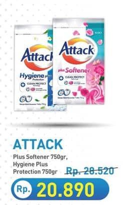 Promo Harga Attack Detergent Powder Plus Softener, Hygiene Plus Protection 800 gr - Hypermart