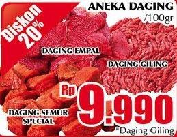 Promo Harga Daging Giling Sapi per 100 gr - Giant