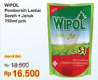 Promo Harga WIPOL Karbol Wangi Sereh + Jeruk 750 ml - Indomaret