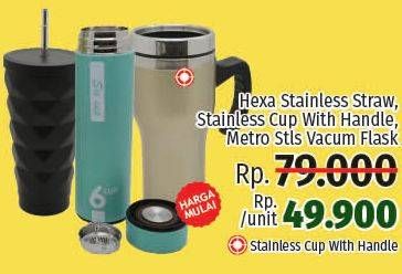 Promo Harga Stainless Cup with Handle  - LotteMart