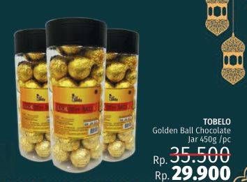 Promo Harga TOBELO Golden Ball Chocolate 450 gr - LotteMart