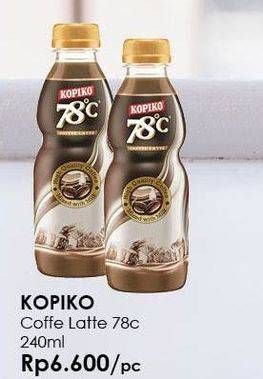 Promo Harga Kopiko 78C Drink Coffe Latte 240 ml - Guardian
