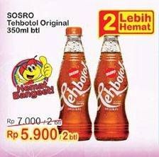 Promo Harga SOSRO Teh Botol Original per 2 botol 350 ml - Indomaret