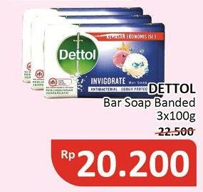 Promo Harga DETTOL Bar Soap per 3 pcs 100 gr - Alfamidi
