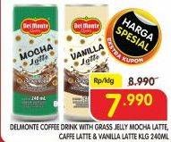 Promo Harga Del Monte Latte Mocha Latte, Caffe Latte, Vanilla Latte 240 ml - Superindo