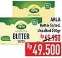 Promo Harga Arla Butter Unsalted, Salted 200 gr - Hypermart