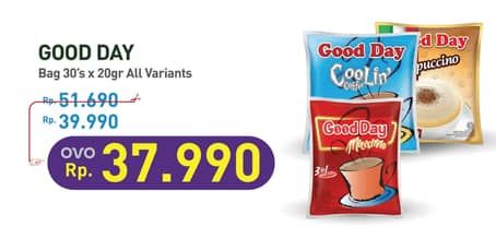 Promo Harga Good Day Instant Coffee 3 in 1 All Variants per 30 sachet 20 gr - Hypermart