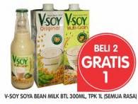 Promo Harga V-SOY Soya Bean Milk All Variants 300 ml - Superindo