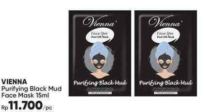 Promo Harga VIENNA Face Mask Purifying Black Mud 15 ml - Guardian