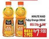 Promo Harga Minute Maid Juice Pulpy Orange 300 ml - Hypermart